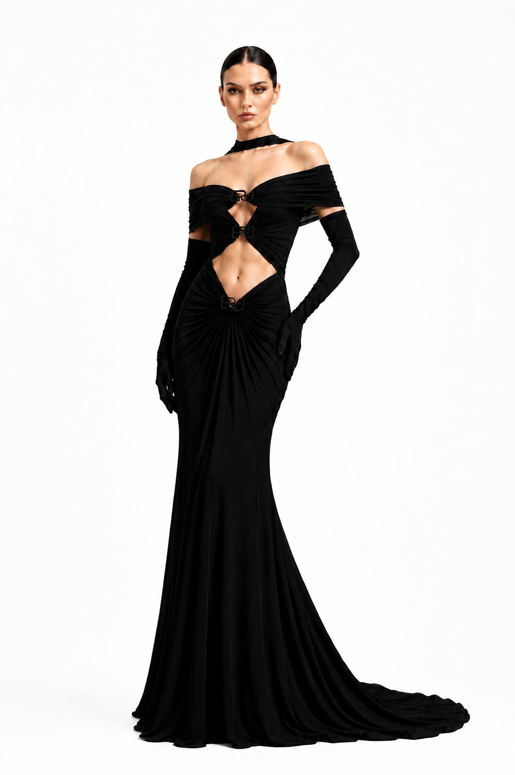 ERJ Black Sculpt Dress - Зображення 2